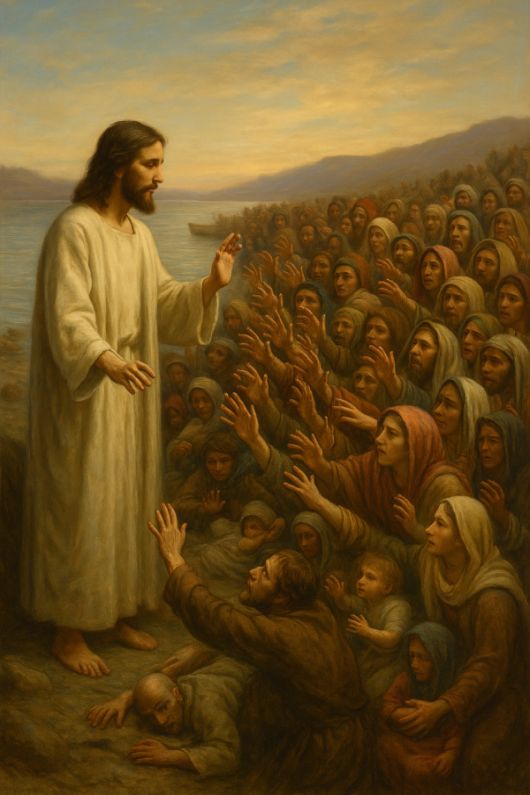 Der Andrang der Menschen zu Jesus Der Andrang der Menschen zu Jesus