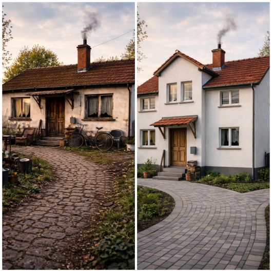 Das alte und das erneuerte Haus