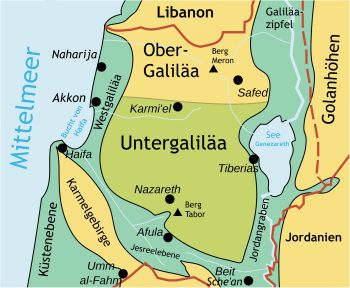 Galilaea Karte Galiläa Karte