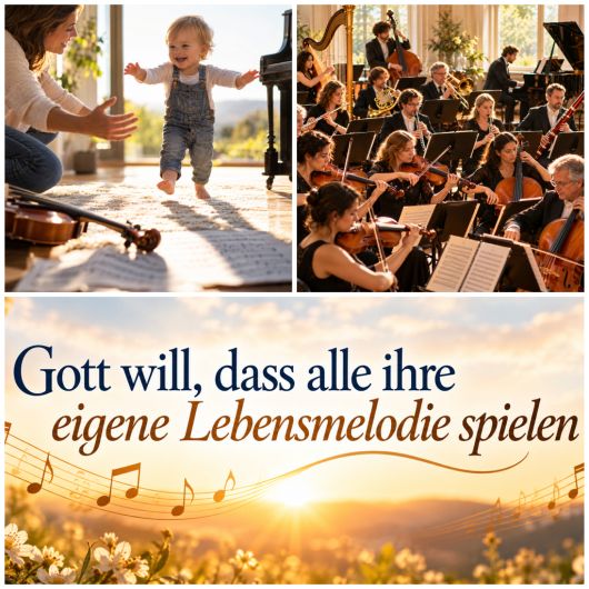 Gott will, dass alle ihre eigene Lebensmelodie spielen