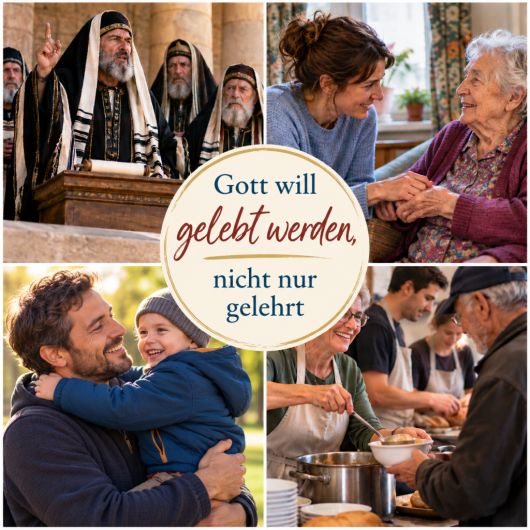 Gott will gelebt werden, nicht nur gelehrt