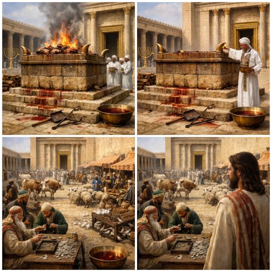 Jesu Schmerz im Tempel von Jerusalem