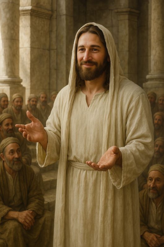 Jesus spricht im Tempel Jesus spricht im Tempel