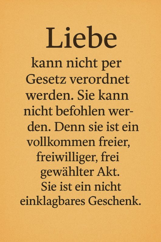 Liebe ist kein Gesetz Liebe ist kein Gesetz