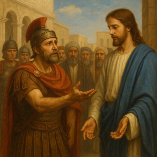 Der römische Centurio kommt zu Jesus Der römische Centurio kommt zu Jesus