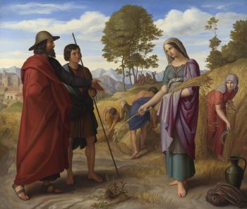 Rut im Feld des Boas Julius Schnorr von Carolsfeld, Rut in Boaz's field