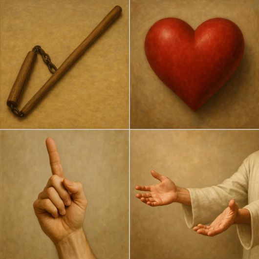 Vom Drohen zur Liebe - eine Bildmeditation